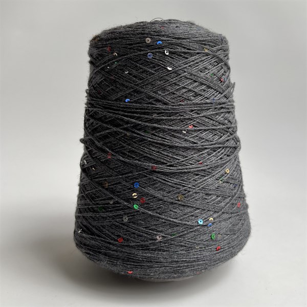 Pailettes Merino: 100% меринос + пайетки. Метраж 370м/100г. 01196
