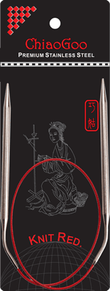 ChiaoGoo - Спицы металлические круговые с изогнутым соединением, 60см 6024 - фото 43326